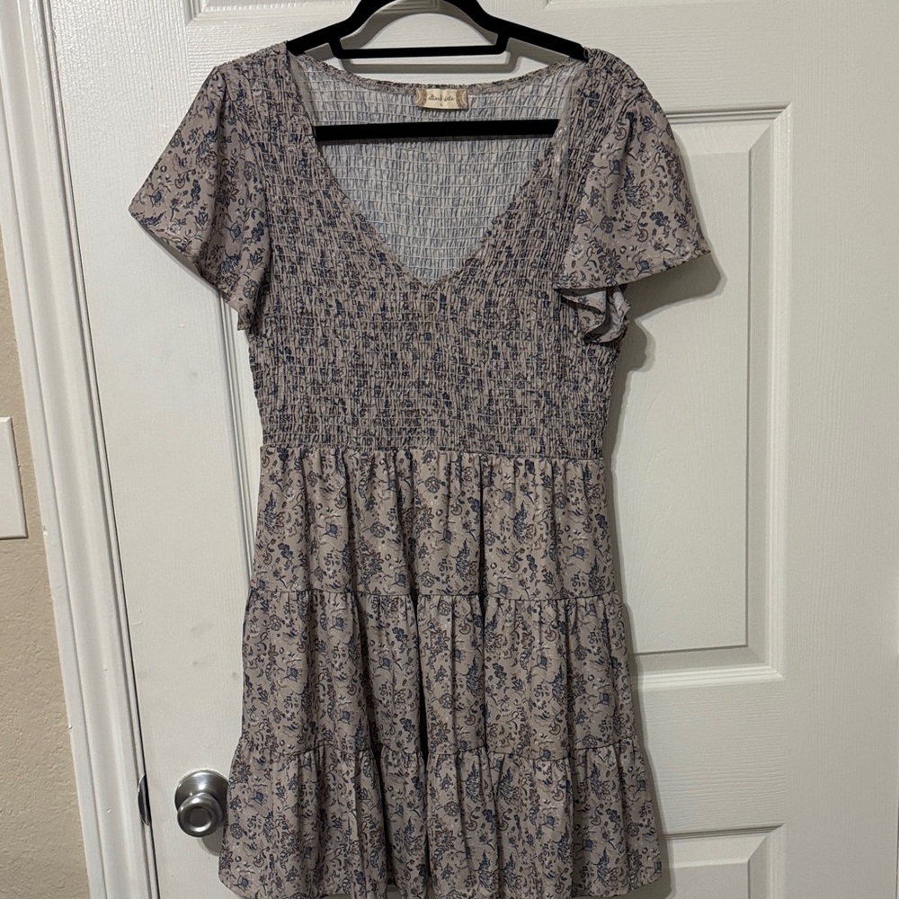 Altar’d State Floral Print V-Neck Dress